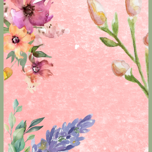 Watercolors Floral Bookmark