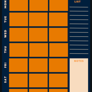 Ramadan Weekly Menu Planner - Classic