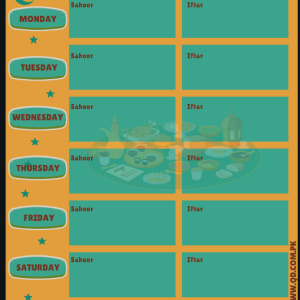 Ramadan Weekly Meal Planner 7